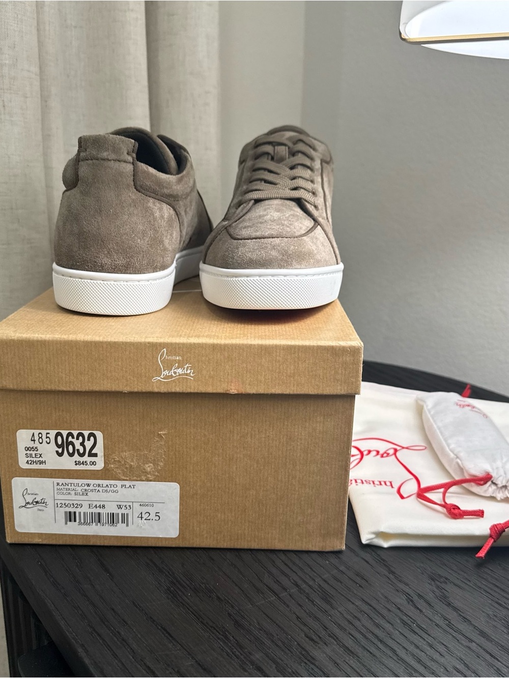 Christian Louboutin Rantulow Orlato Sneakers Crosta Silex 42.5 - Picture 8 of 8